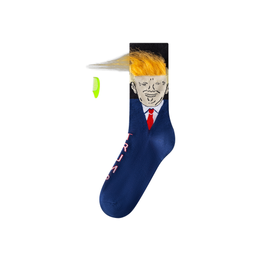 Donald Trump Joke Socks With Hair